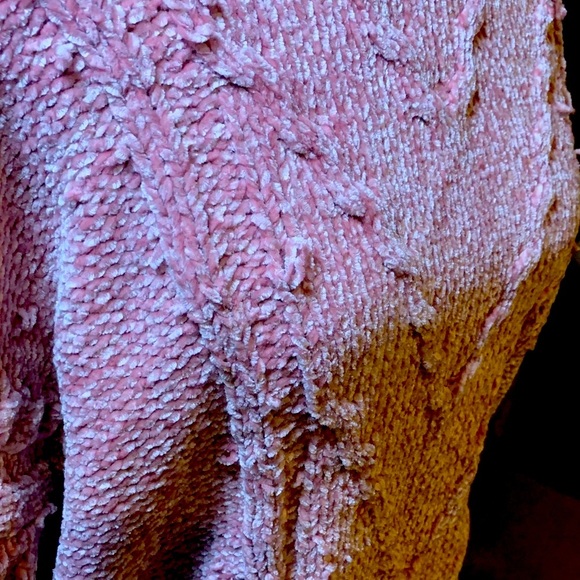 Pink Sweater Knit Vintage Oversized Super soft Pink Martini Size Large Coquette - Picture 10 of 12